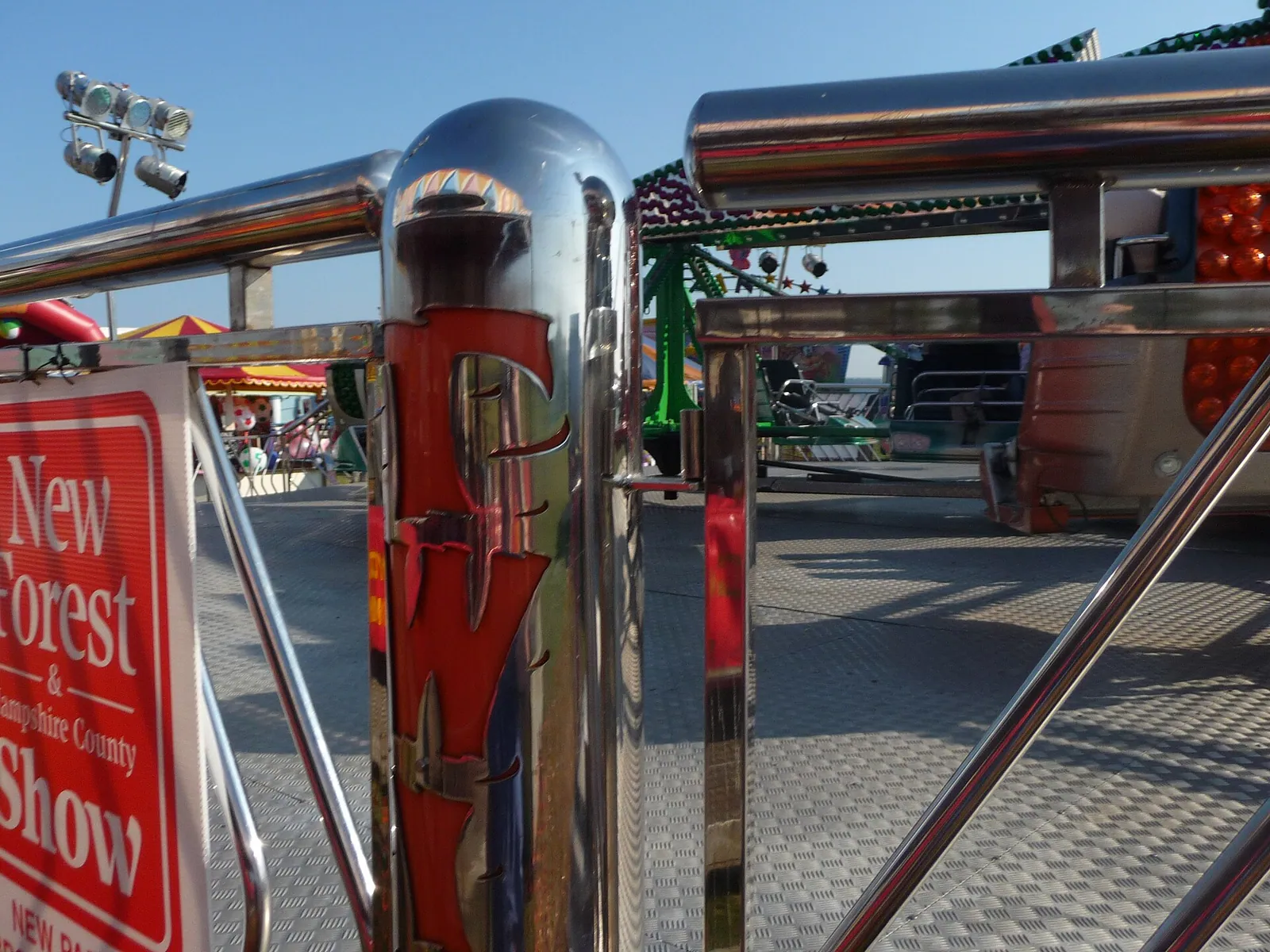 A funfair ride at Baiter harbourside park in Poole