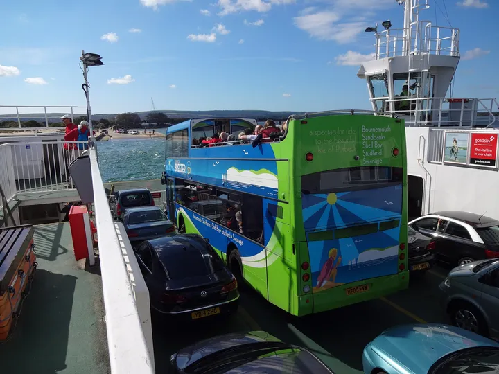 The chain ferry crossing the mouth of Poole Harbour
