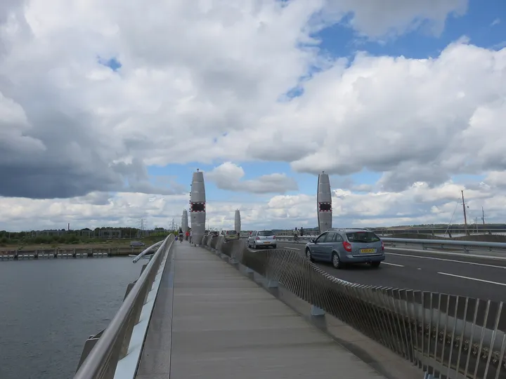The Twin Sails Bridge over Holes Bay in Poole